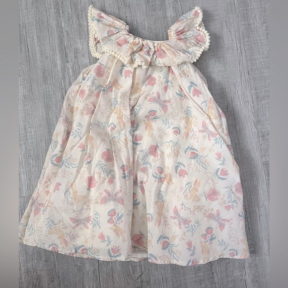 Sleeveless Pretty Pastel Floral Dress - Picture 1 of 6